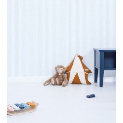 LILIPINSO WALLPAPER SMALL STRIPES RAYURE GREY GENTLE FRIENDS 