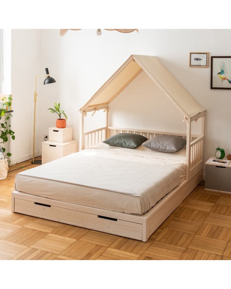 ETTOMIO montessori evolutive house bed Ettone with underbed