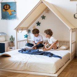 ETTOMIO letto evolutivo montessoriano Ettone Casetta in bianco