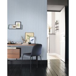 casadeco - wallpaper small stripes rayure blue marine 