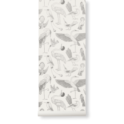 FERM LIVING katie scott wallpaper birds (Off White) 