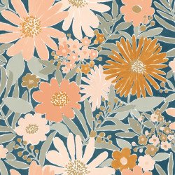 CASELIO wallpaper daisy (night blue) 