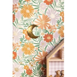 CASELIO wallpaper daisy (white green parma) 