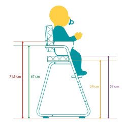 CHARLIE CRANE tibu adaptive high chair white/birch 