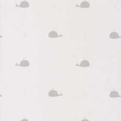 casadeco - wallpaper whale (grey) 