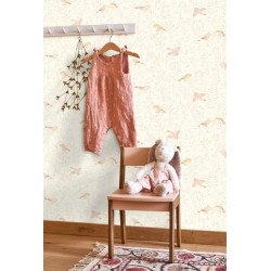 casadeco - wallpaper flying bird (rose) 