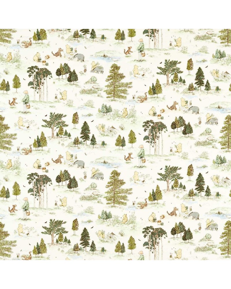 SANDERSON fabric WINNIE THE POOH 