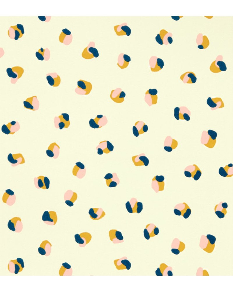 scion - wallpaper Leopard Dots (Pebble / Milkshake) 