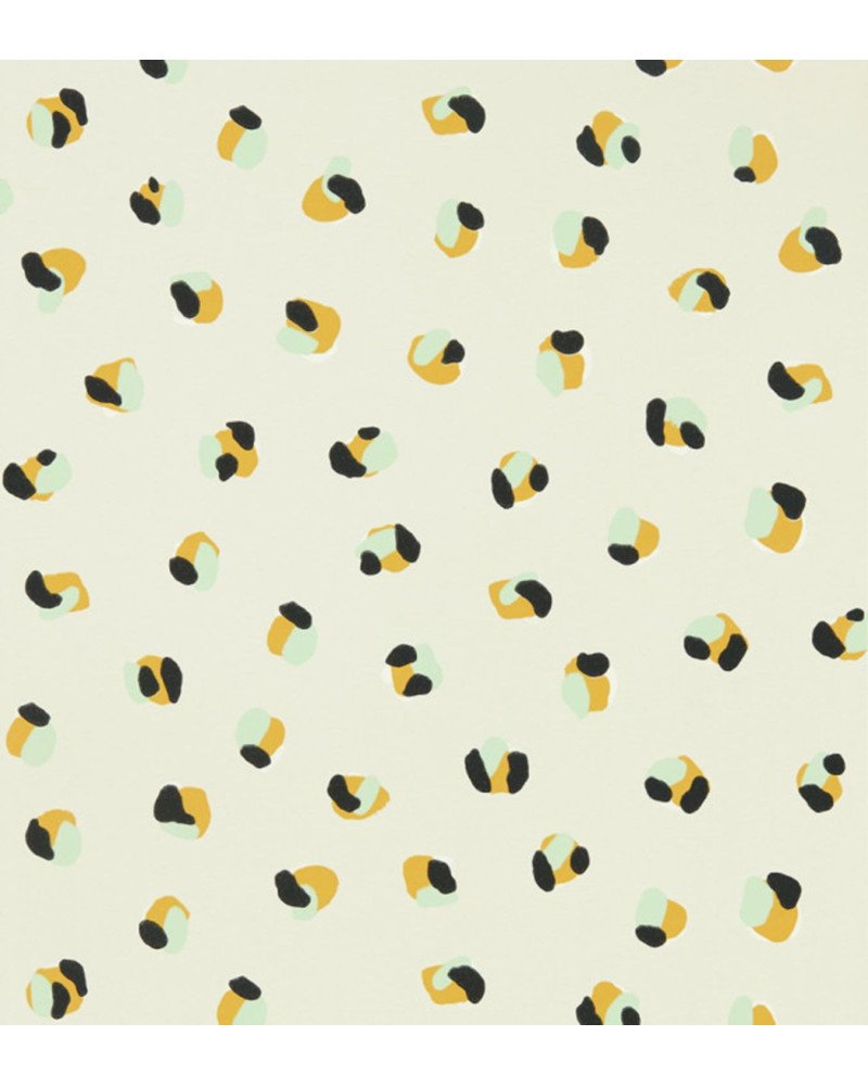 scion - wallpaper Leopard Dots (Pebble / Sage) 