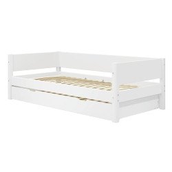 FLEXA Letto da giorno con letto estraibile (Bianco)