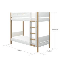 FLEXA Letto a castello Nor con scala dritta