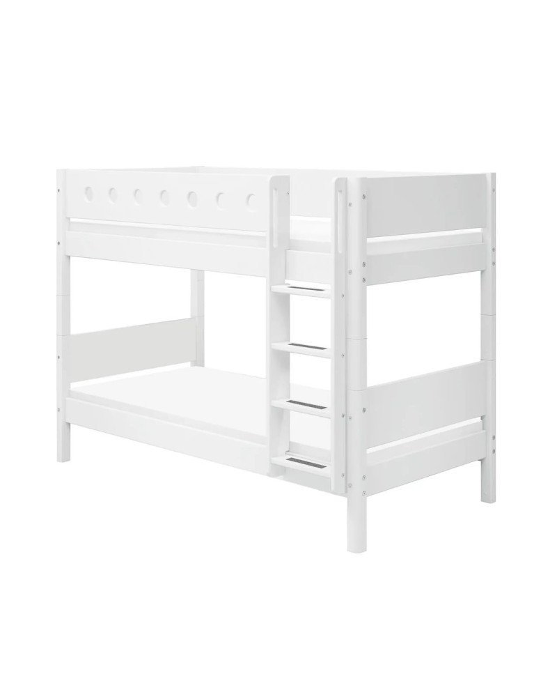 FLEXA White bunk bed w. straight ladder (+3 COLOURS) 