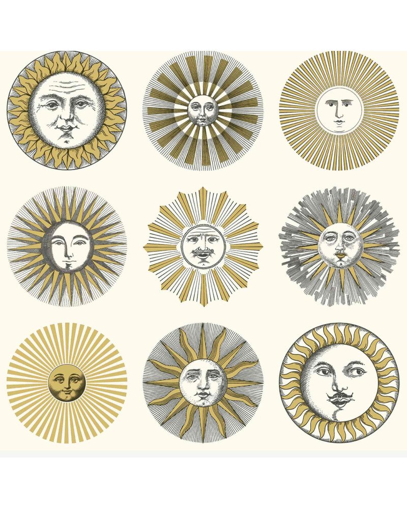 FORNASETTI wallpaper Soli cream and gold 