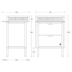 SEBRA CHANGING UNIT AND DRAWERS GREY