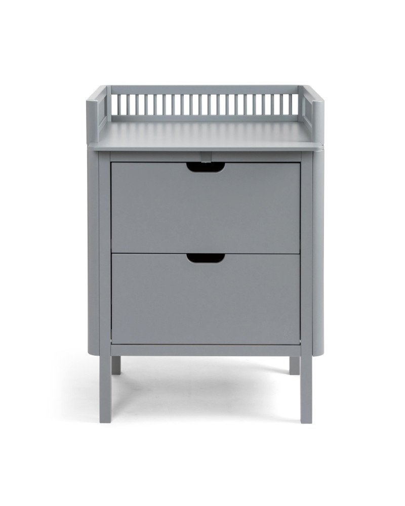 SEBRA CHANGING UNIT AND DRAWERS GREY