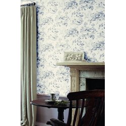 sanderson - wallpaper AESOPS FABLES blue