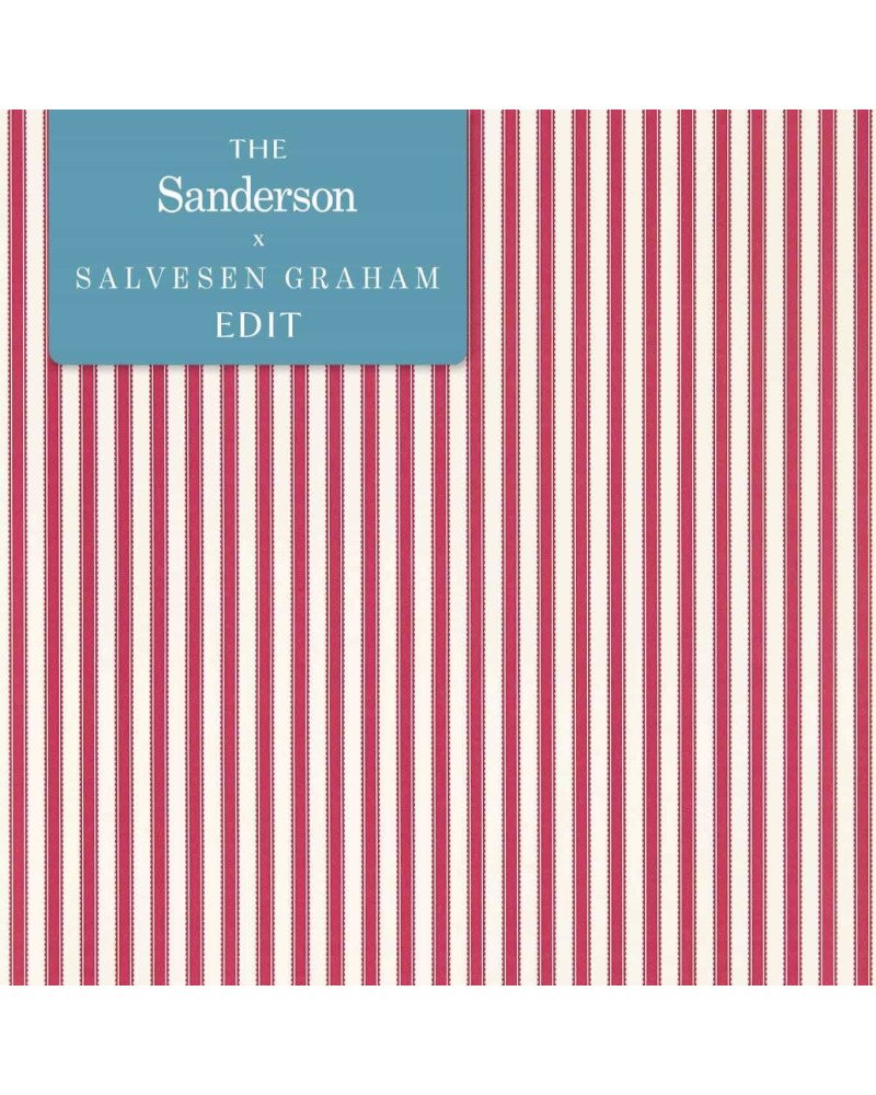 SANDERSON wallpaper PINETUM STRIPE (mulberry) 