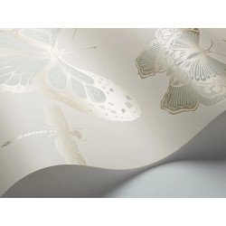 COLE & SON  CARTA DA PARATI BUTTERFLIES & DRAGONFLIES (WHITE/BLUE/SILVER)