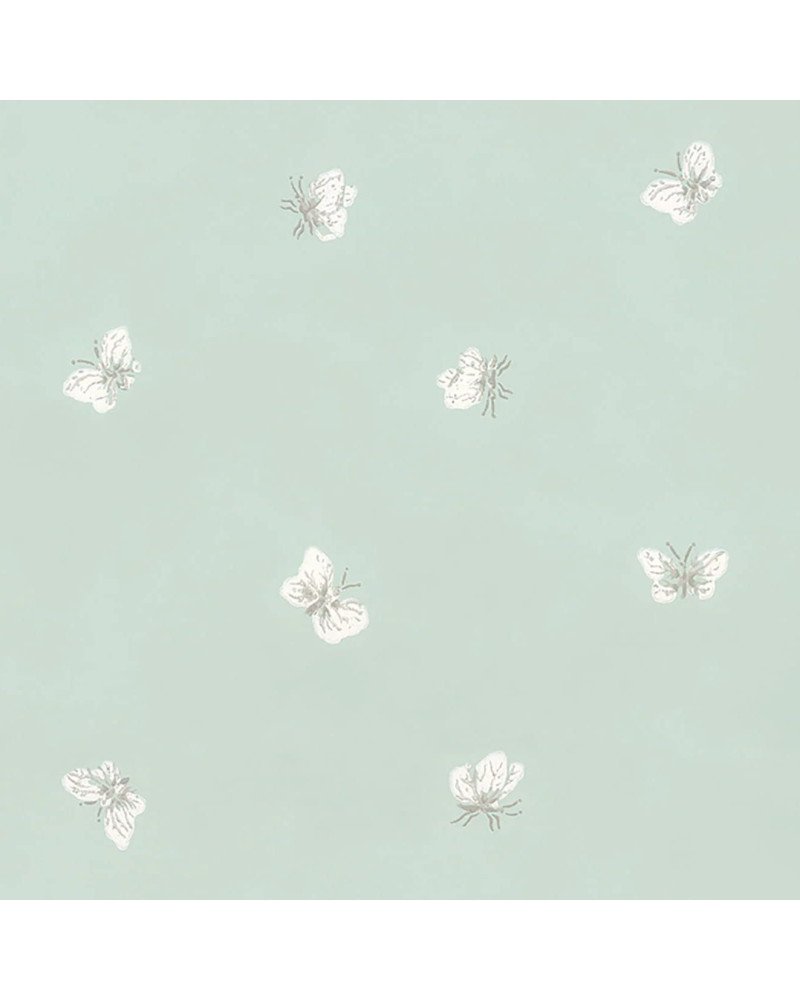 cole & son - carta da parati farfalle peaseblossom (duck egg