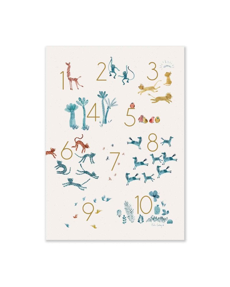 Moulin Roty NUMBERS POSTER 50X70