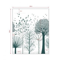 LILIPINSO wall mural Blue Trees 