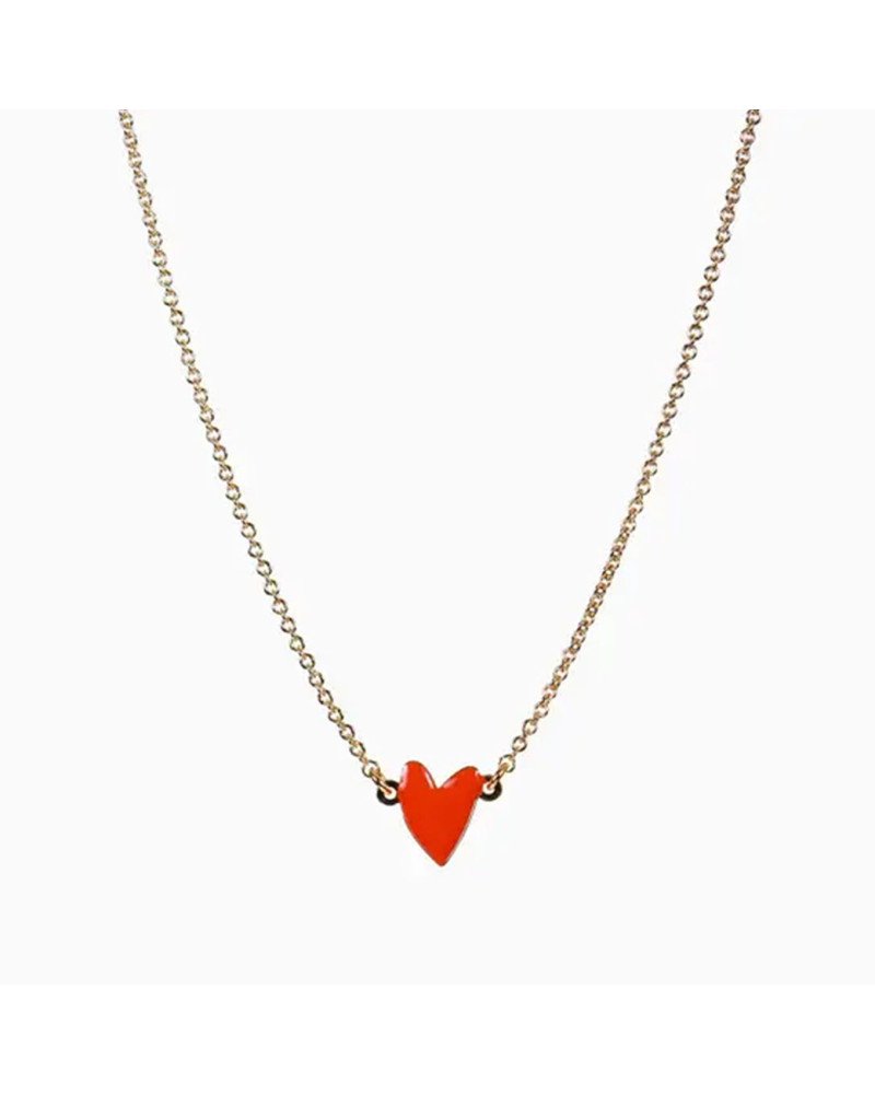 Titlee Grant Heart Necklace (Poppy Red)