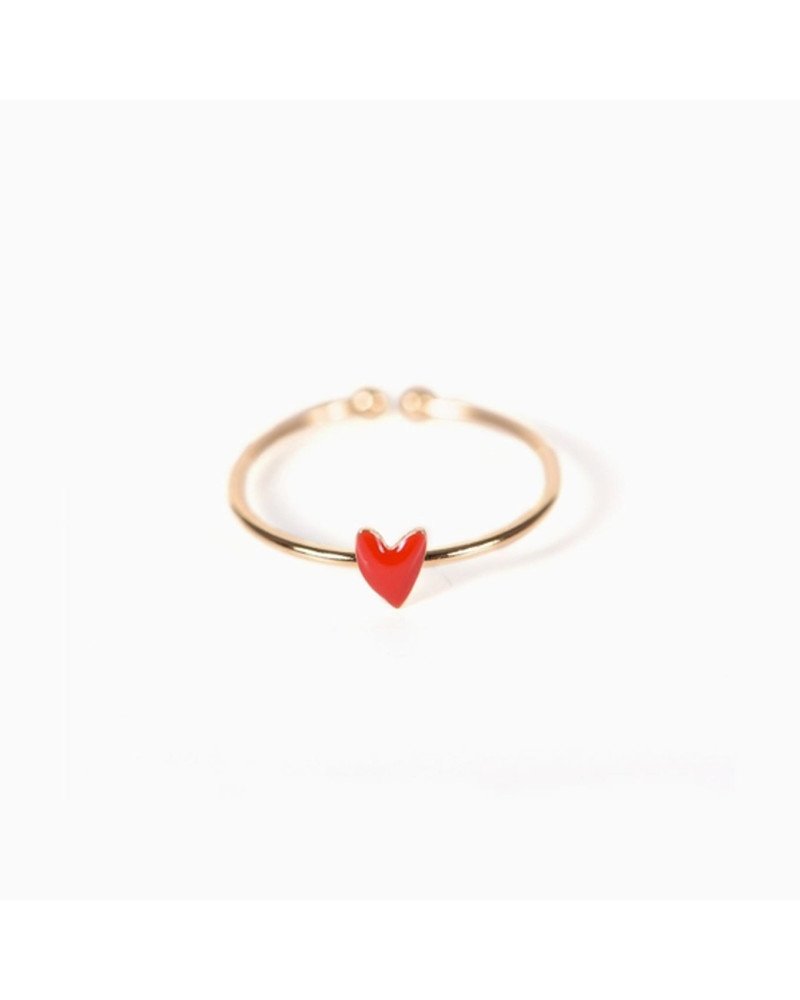 Titlee Grant Heart Ring (Poppy Red)