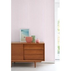 casadeco wallpaper small stripes rayure rose 