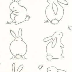 CASADECO wallpaper FUNNY BUNNY (Graphite Black) 