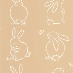 CASADECO wallpaper FUNNY BUNNY (Beige camel) 