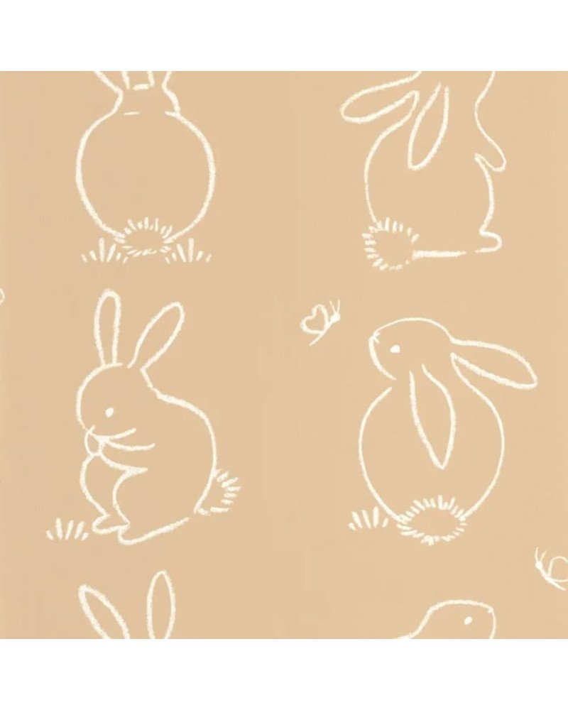 CASADECO papel pintado FUNNY BUNNY (Beige camel)