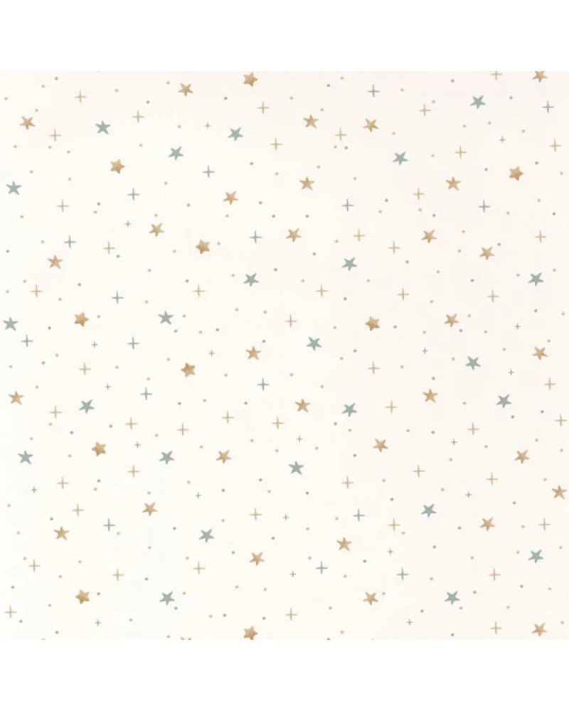 CASELIO papel pintado estrellas en azul y beige