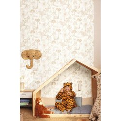 CASELIO papel pintado Balade dans la Savane (beige)