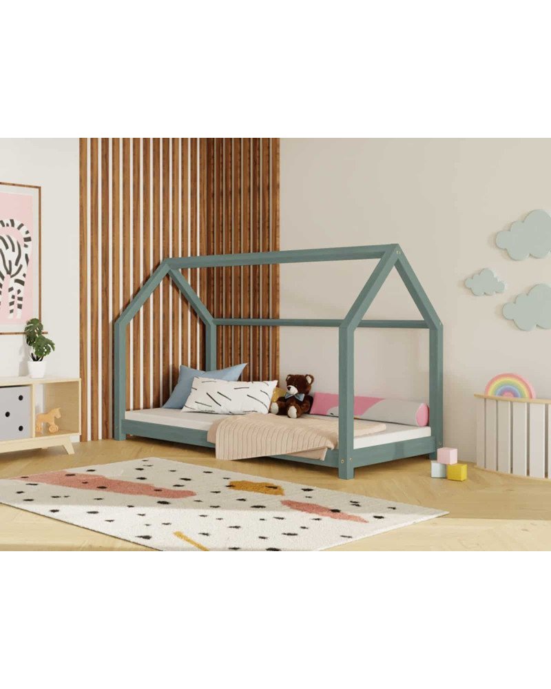 BENLEMI cama estilo casa Montessori Tery (verde salvia)