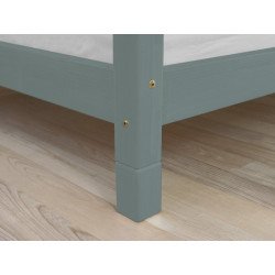 BENLEMI letto casa montessori tery con sponda (grigio)