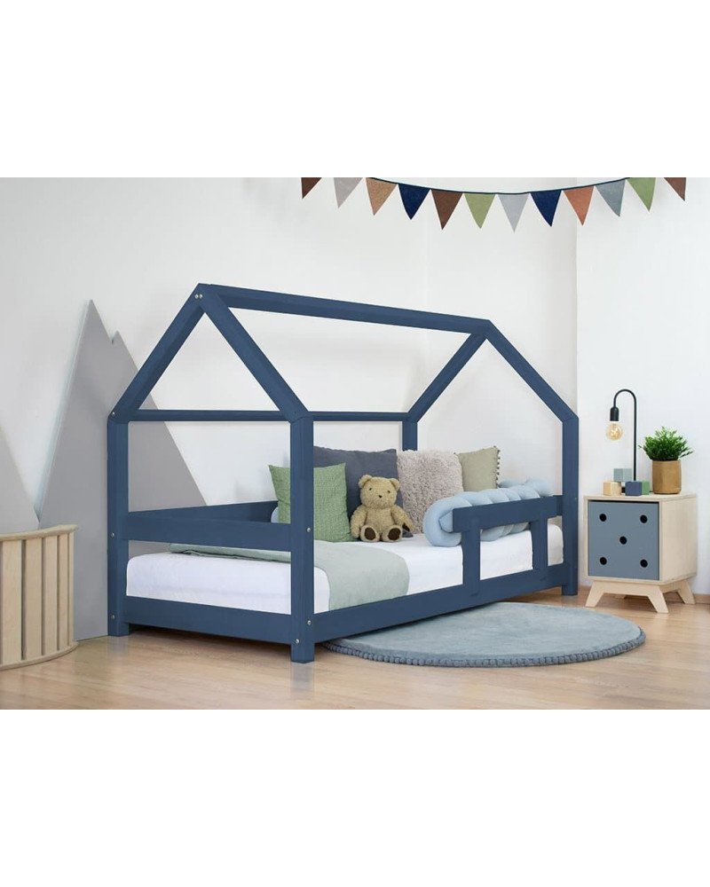 Cama Casa Montessori Tery con barandilla  (navy)