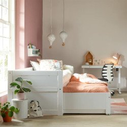 LIFETIME KidsroomsSpace-Saving Bed with Drawer Unit (Lacquered White)