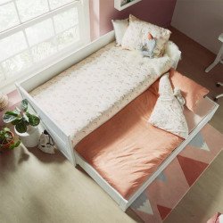 LIFETIME KidsroomsSpace-Saving Bed with Drawer Unit (Lacquered White)