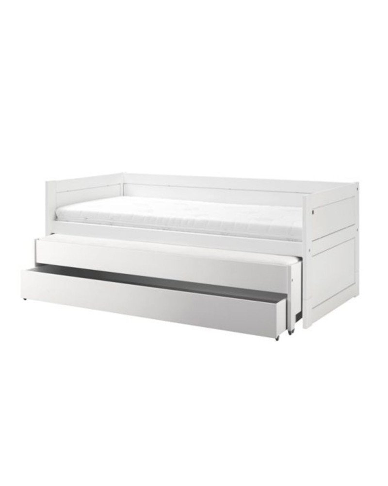 LIFETIME KidsroomsSpace-Saving Bed with Drawer Unit (Lacquered White)