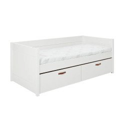 LIFETIME KIDSROOMS Letto salvaspazio con cassettiera (bianco laccato)