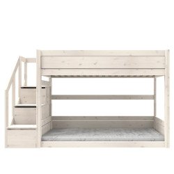 LIFETIME Kidsrooms low bunk bed with step staircase / Luxe slats