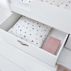 LIFETIME KidsroomsSpace-Saving Bed with Drawer Unit (Lacquered White)