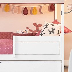 LIFETIME Kidsrooms Cama Ahorra-Espacio con Cajas y Cajón/Deluxe (Lacado Blanco) Spedizione Gratuita