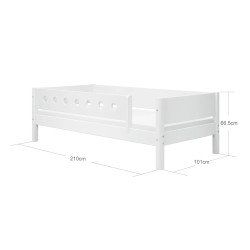 FLEXA Letto a castello White con scala dritta - Spedizione gratuina-online