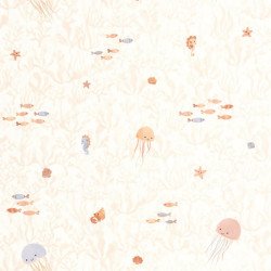 CASADECO wallpaper COMPANIONS OF THE SEA rose blush