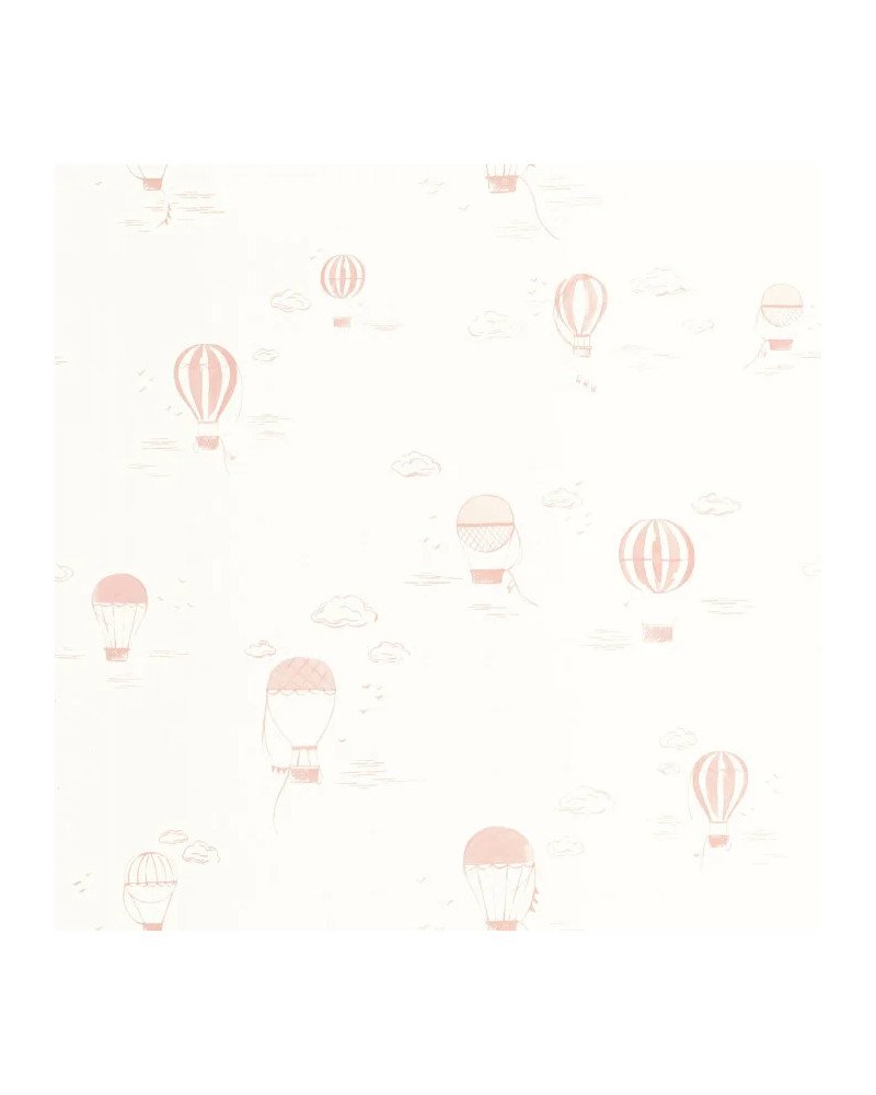 CASADECO wallpaper BALLOONS IN THE CLOUDS rose blush