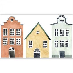 CASADECO papel pintado LITTLE HOUSES SPRAY UP