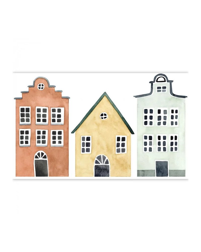 CASADECO papel pintado LITTLE HOUSES SPRAY UP