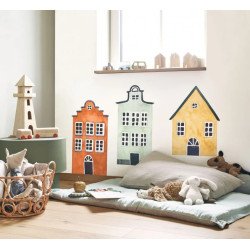 CASADECO papel pintado LITTLE HOUSES SPRAY UP