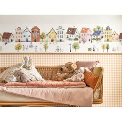 CASADECO papel pintado VICHY beige rosado